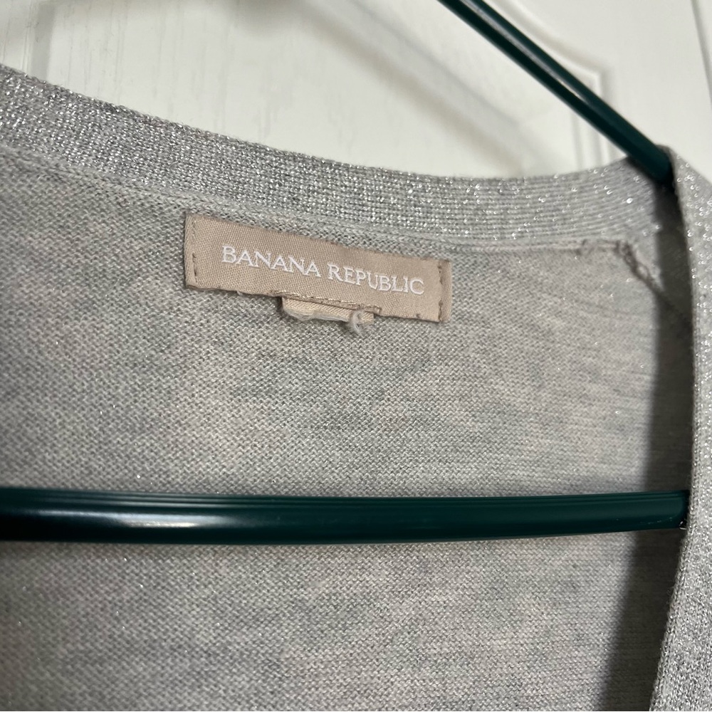 Banana Republic Silver Metallic Cardigan (Box B) - Picture 4 of 6